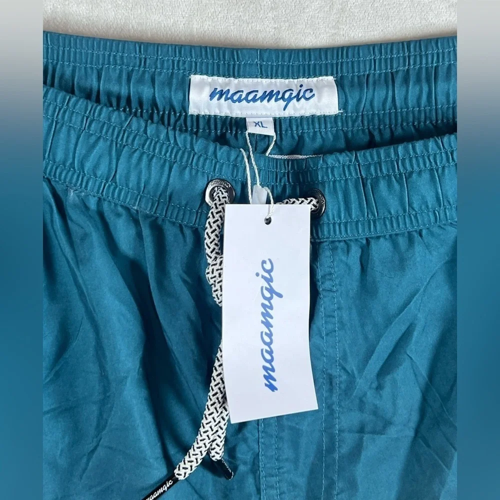 NWT Maamgic Men's Swim Trunks - Teal and Orange